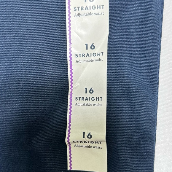 Cat & Jack Girls Straight leg Navy Blue Uniform pant chino - NWT size 16 (pair) - Picture 6 of 7